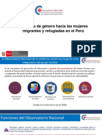 Violencia género migrantes CEM Perú