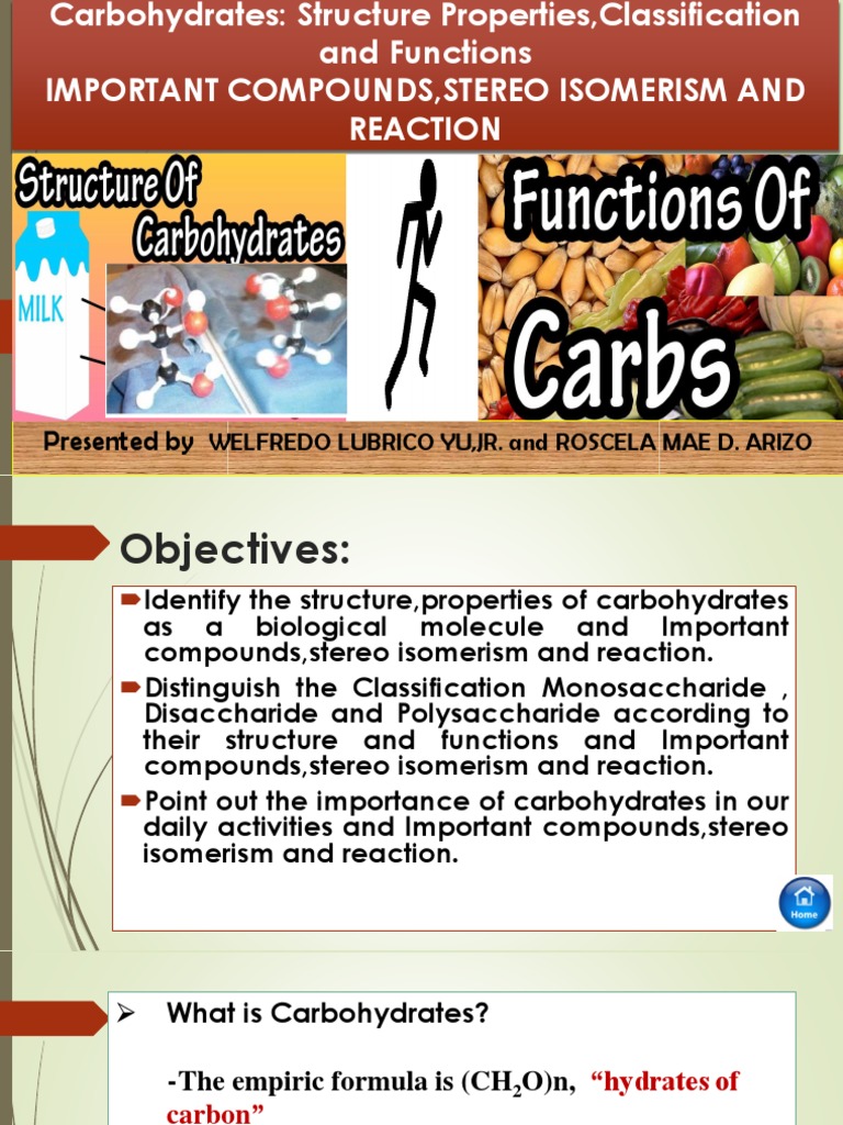 Structure and Function of Carbohydrates (Discussion) | PDF ...