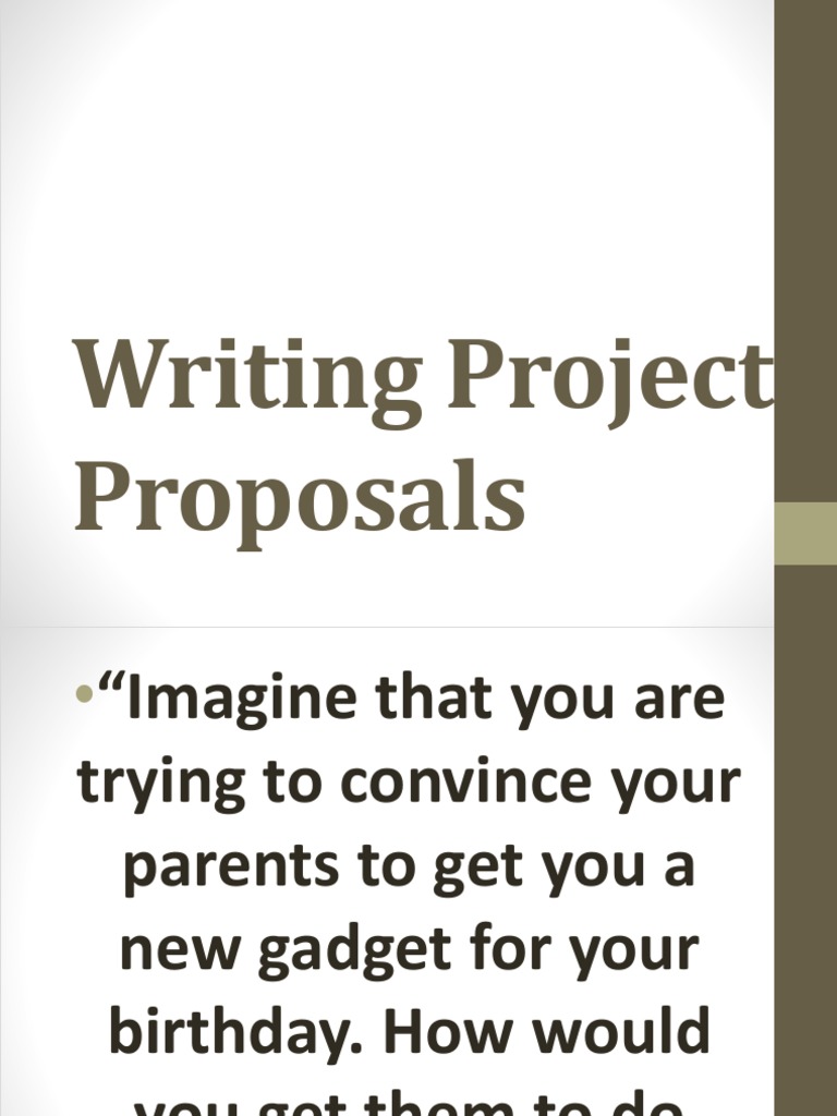 Guide to Writing Project Proposals | PDF