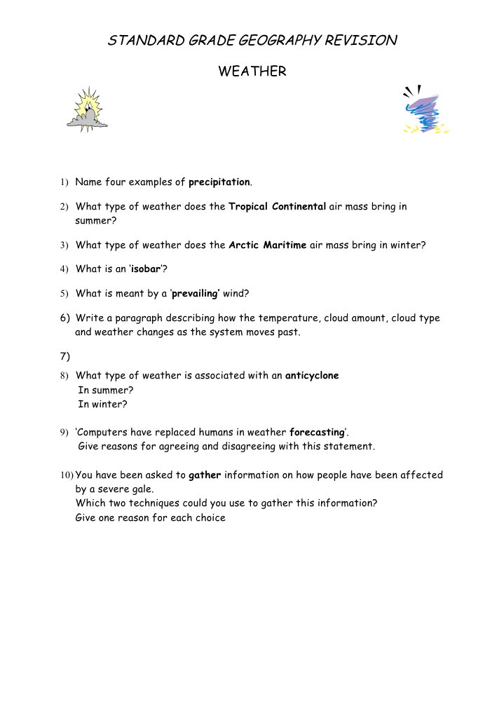 Weather Questions PDF