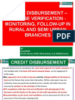 Credit Disbursement, Monitoring and Follow Up - Idbi
