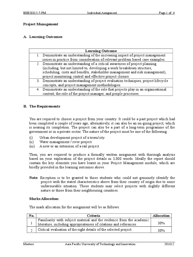 Project Management Assignment Guide | PDF | Career & Growth | Art
