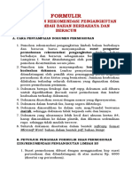 Formulir permohonan rekomendasi pengangkutan limbah B3