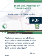 "Comprehensive Entrepreneurship" Symposium & Expo: Opportunities in Global Market