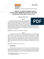 Pengembangan Media Pembelajaran Matematika Berbasis Web Pada Materi Lingkaran Bagi Siswa Kelas Viii