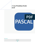 Aturan Dan Cara Penulisan Kode Program Pascal