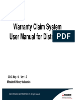 User manual for distributor (Warranty Claim)ver1.0