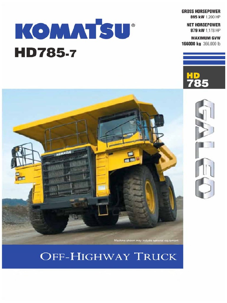 Komatsu HD785-7 Leaflet | PDF