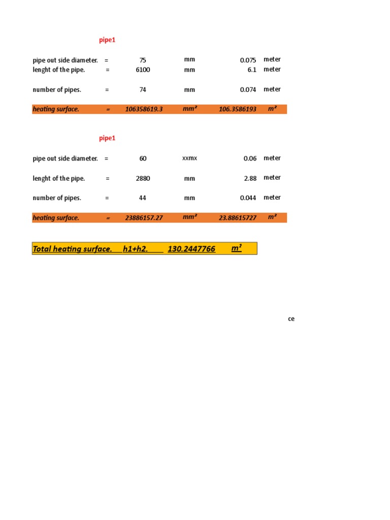 Boiler Heating Surface Area PDF