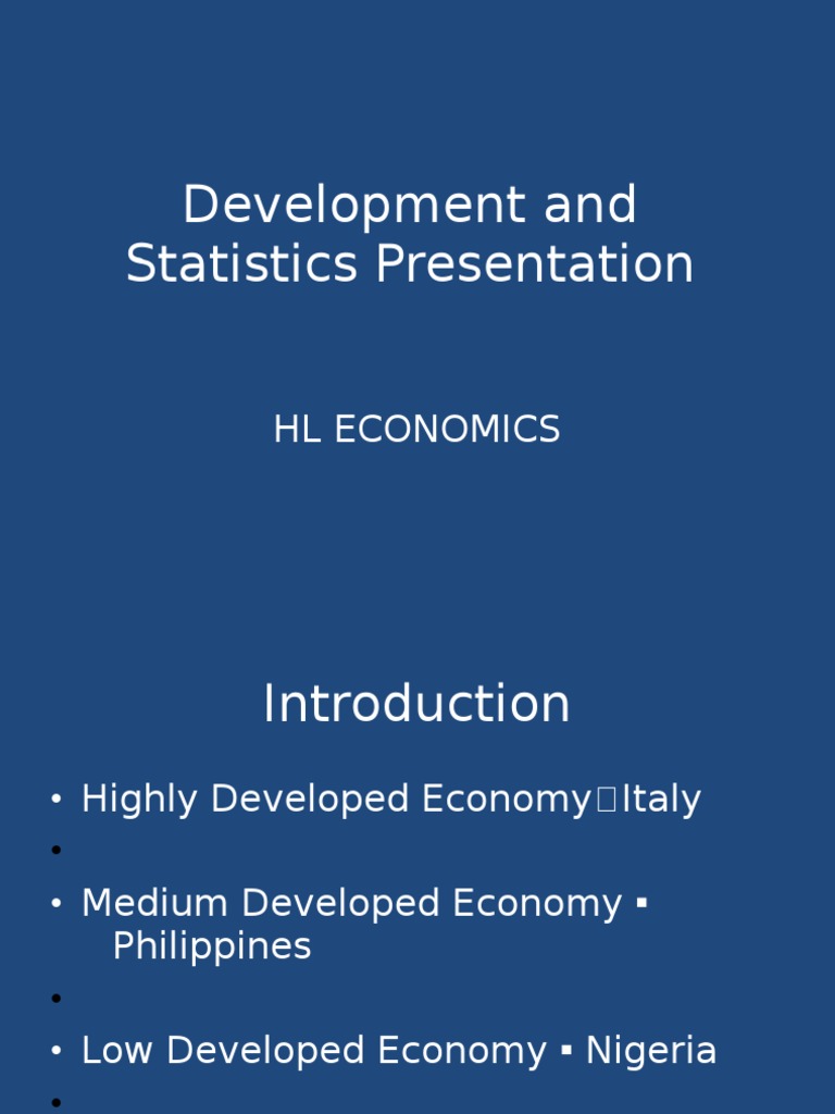 Development and Statistics Presentation: HL Economics | PDF | Gini ...