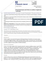 Effect of Finishing:polishing Techniques and Time On Surface Roughness of Esthetic Restorative Mater