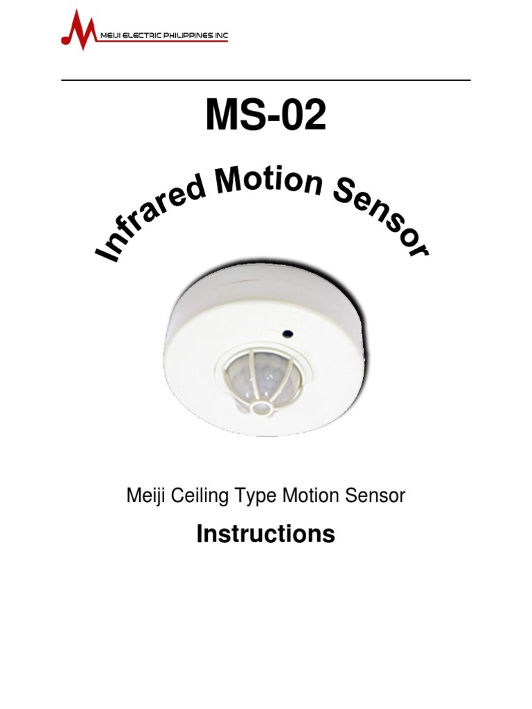 Meiji MS-02 Motion Sensor Installation Guide | PDF