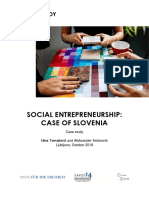 Social Entrepreneurship - Case of Slovenia