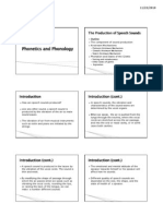 Phonetics and Phonology Handout Lecture 2