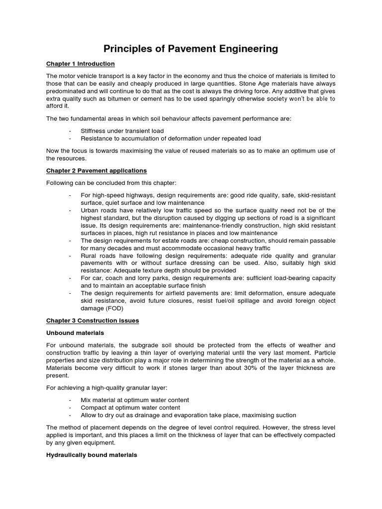 Key Principles of Pavement Design | PDF