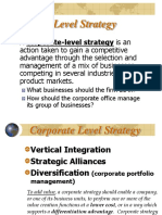 Corporate Level Strategies