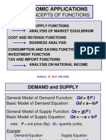 Economic Application of Function's Concepts