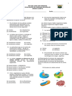 EVALUACIÓN DE CIENCIAS NATURALES