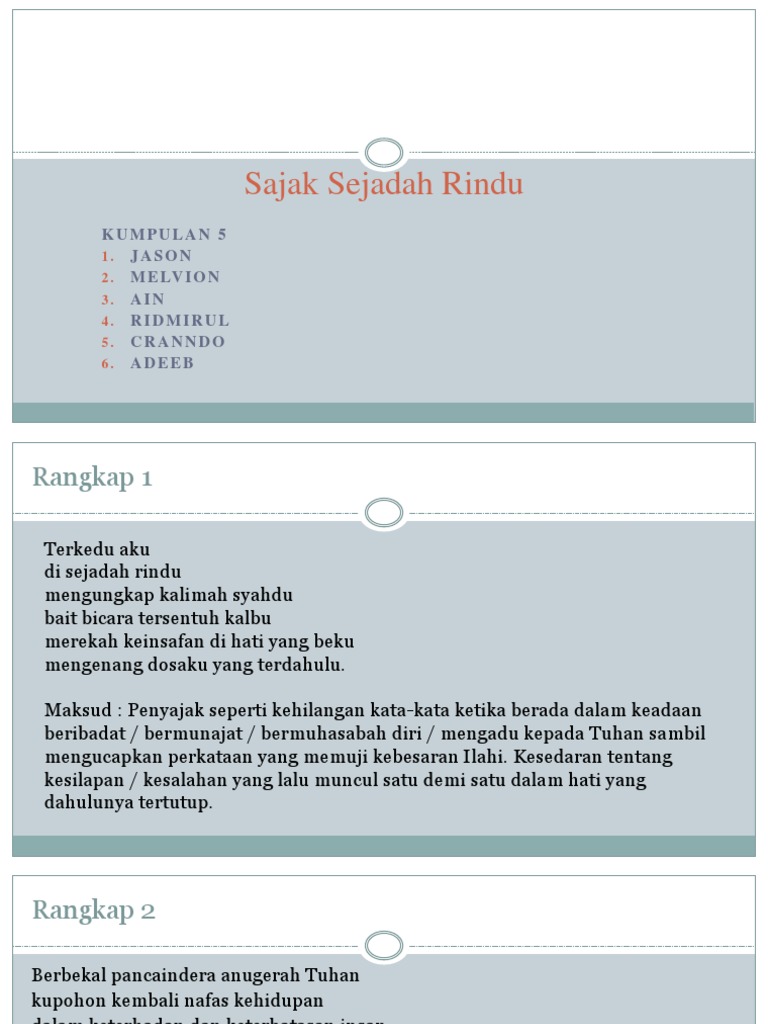 Sajak Sejadah Rindu | PDF | Agama & Spiritualitas