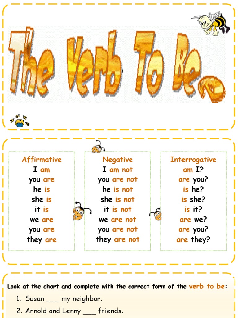 Verb To Be (Bee) PDF