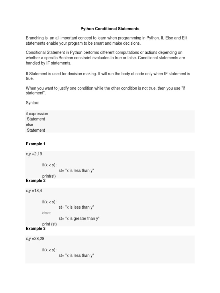 Navigating Program Flow in Python: An Overview of Conditional ...