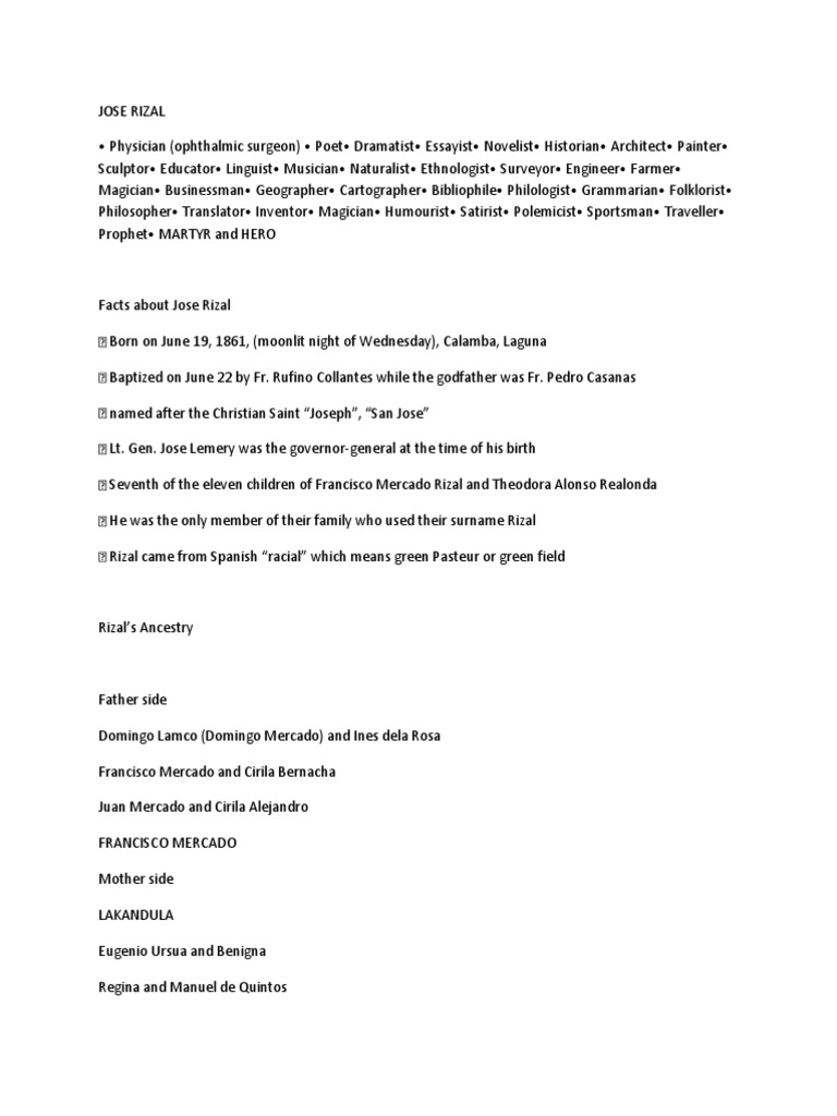 Jose Rizal | PDF | Classics