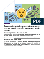 Aparatos tecnológicos que más consumen energía mientras están apagados, según estudio