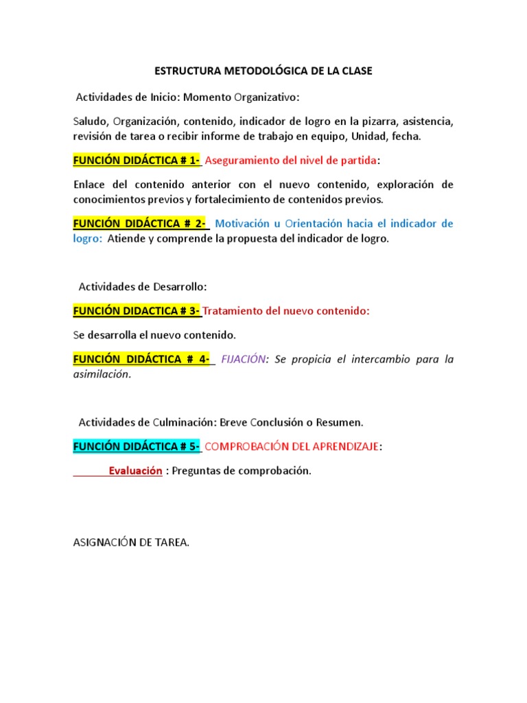 Estructura de un Plan de Clase Efectivo | PDF