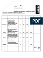 Rembrandt Lighting Assignment Rubric