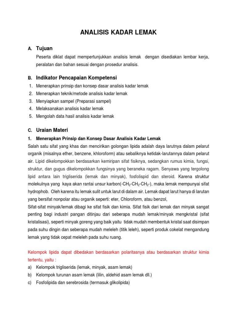Analisis Kadar Lemak | PDF