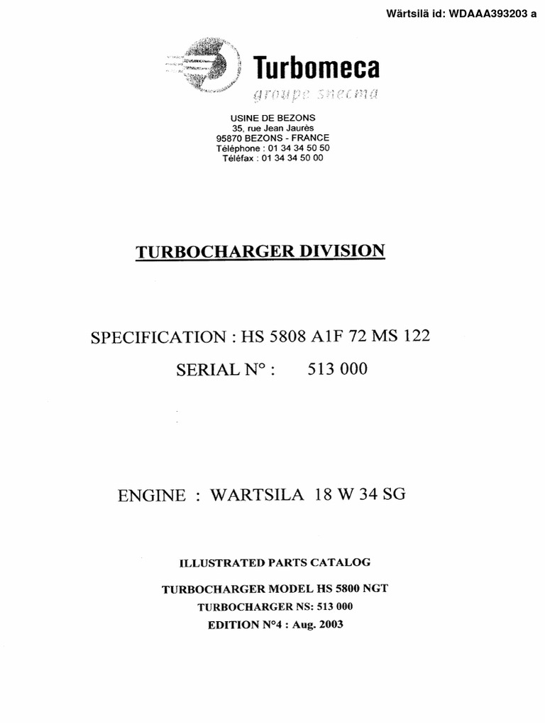 Turbocharger HS 5800 NGT PDF