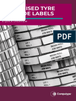 Vulcanised Tyre Barcode Label