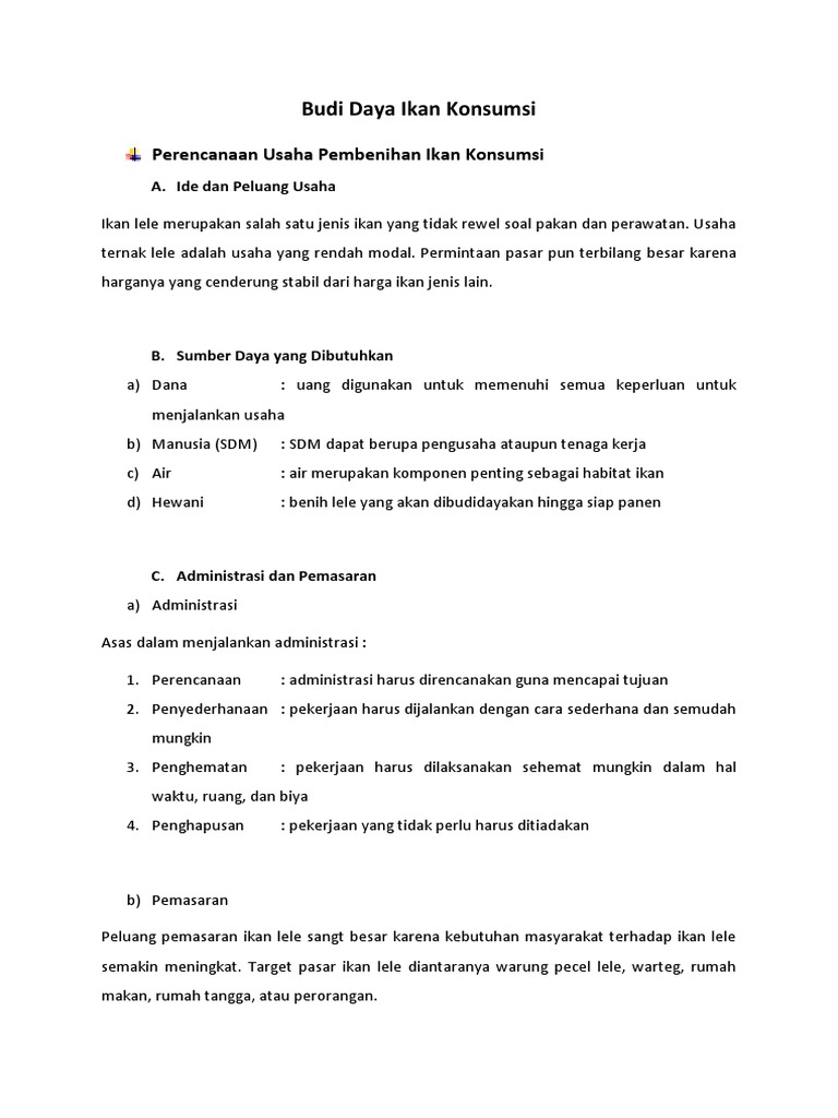 Budi Daya Ikan Konsumsi