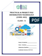Cover Page and Certificate For Class-10 IT PDF