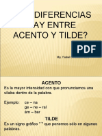 ¿Qué Diferencias Hay Entre Acento Y Tilde?: Mg. Ysabel Contreras Acero