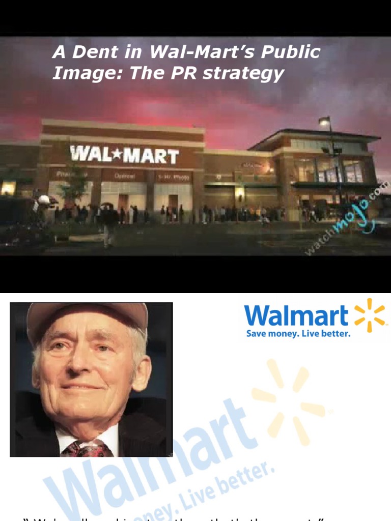 Wal-Mart's PR Strategy and Image Issues | PDF | Walmart | Labour Economics
