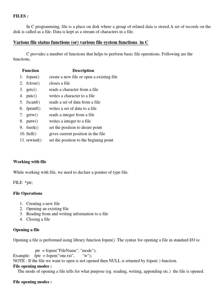 Files C | PDF | Computers