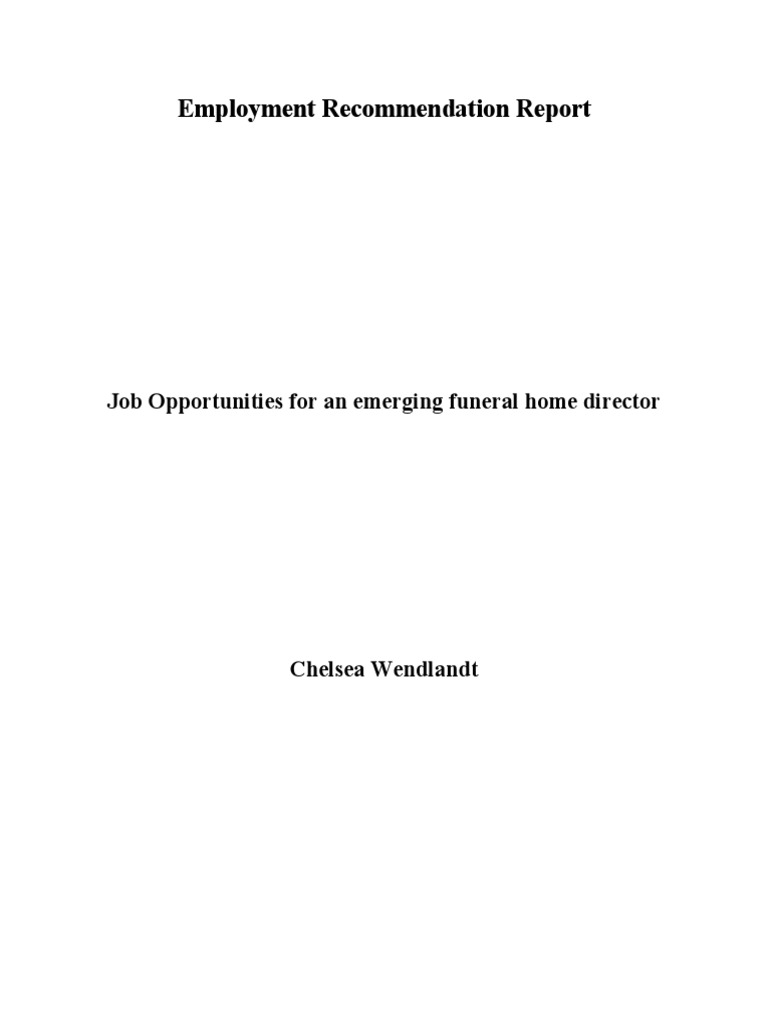 Employment Report Job Opportunities For An Emerging