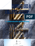 List of Equipments Used in Ballistics Laboratory