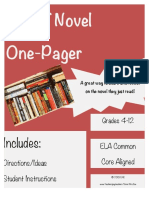 EndofNovelBookReportOnePager PDF