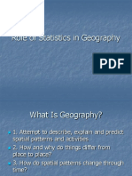 Role of Statistics in Geography