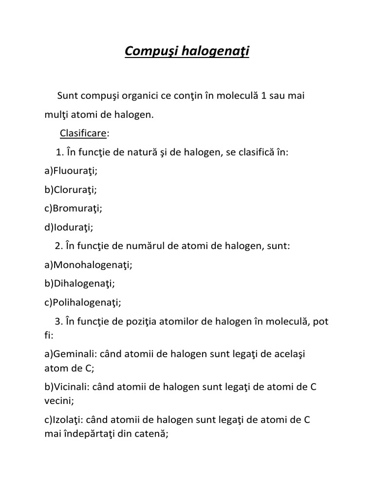 Compusi Halogenati | PDF
