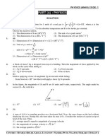 Physics (Main) Solution - Code 1