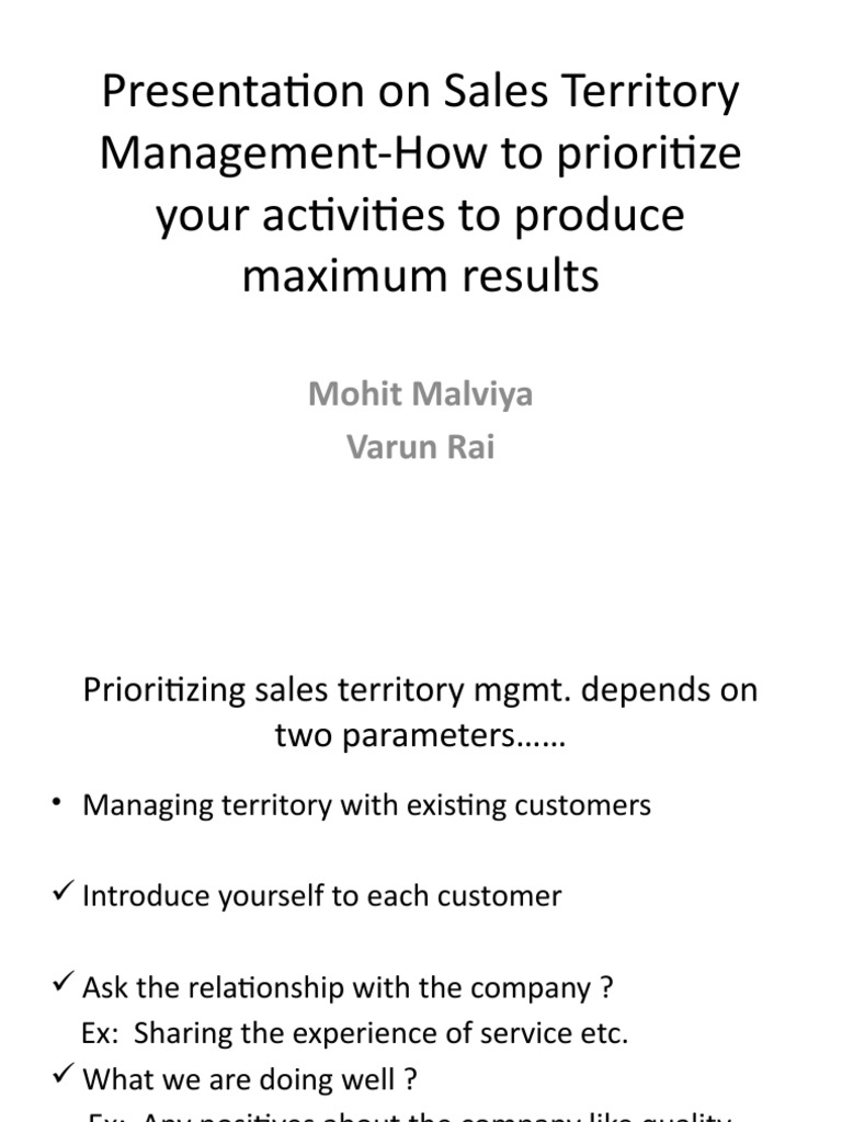 Sales Territory Management Strategies | PDF | Career & Growth