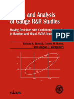 Design and Analysis of Gauge R&R Studies (Richard - K. - Burdick, - Connie - M. - Borror, - Douglas - C.) PDF