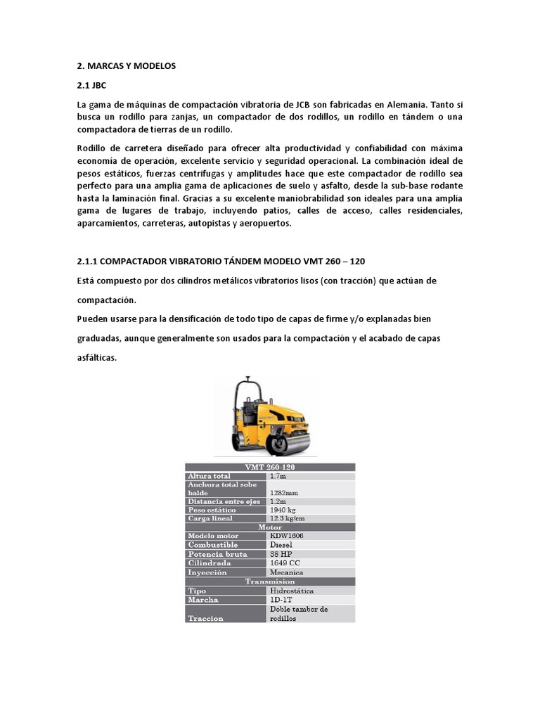 Compactadores Vibratorios y Modelos | PDF