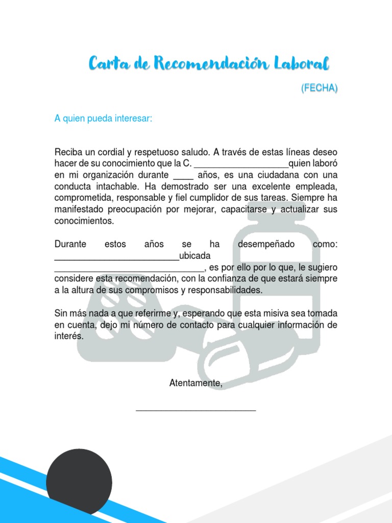 Carta de Recomendacion Laboral (Farmacia) | PDF