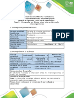 761-Guia de Actividades y Rubrica de Evaluacion - Fase 2 - Desarrollo Debate