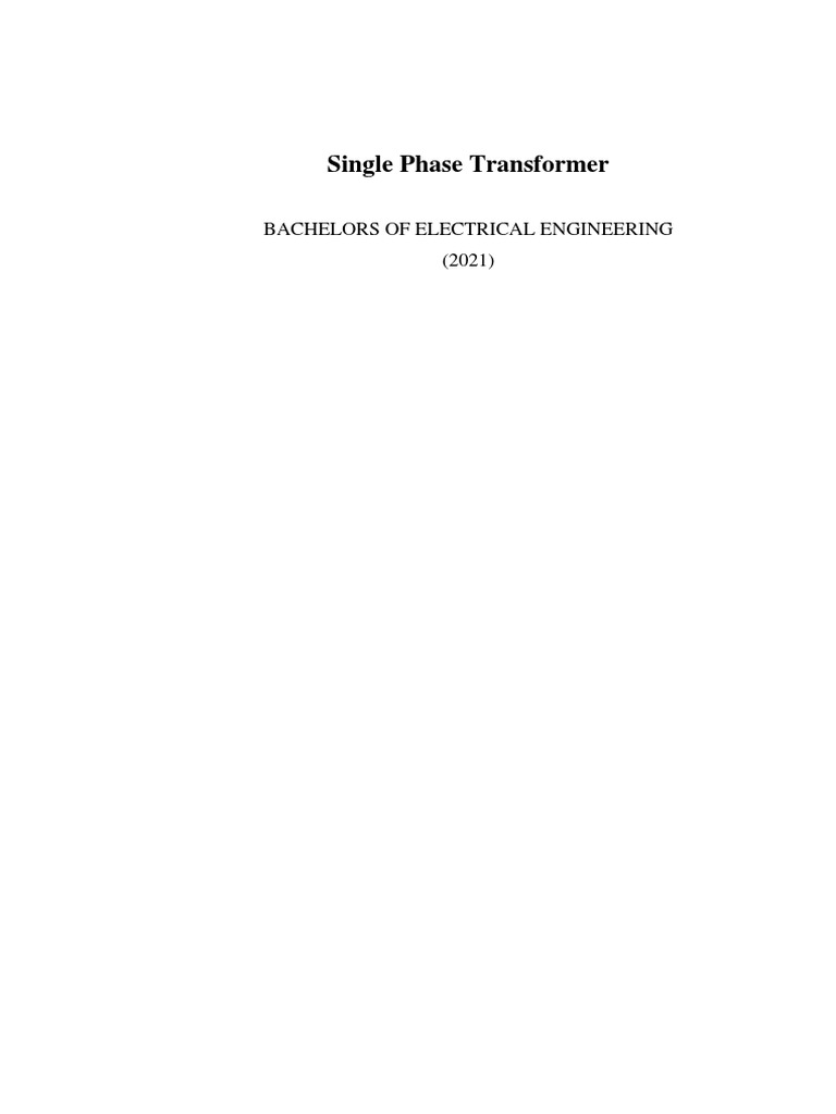 Constructing a Single Phase Transformer | PDF