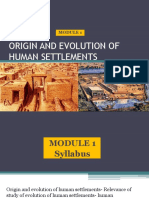 Origin and Evolution of Human Settlements